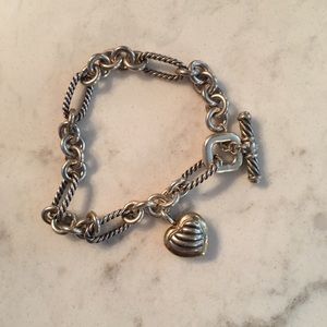 David Yurman heart charm bracelet